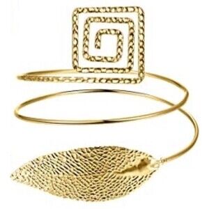 GOLD Upper Arm Cuff Arm Band Jewelry